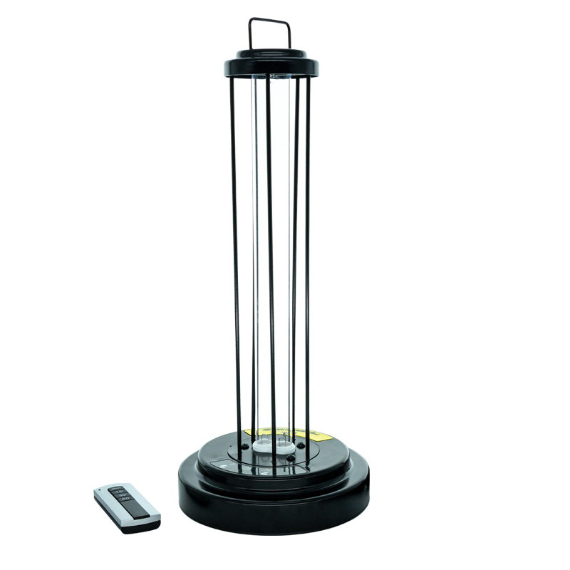 36W Iron-art Black UVC table light with Remote Controller